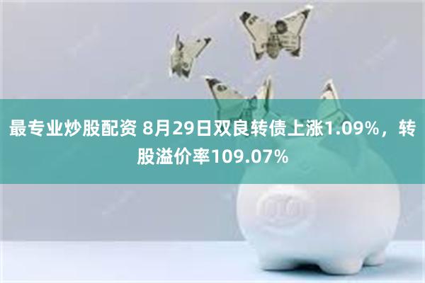 最专业炒股配资 8月29日双良转债上涨1.09%，转股溢价率