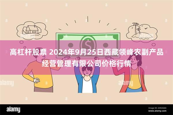 高杠杆股票 2024年9月25日西藏领峰农副产品经营管理有限